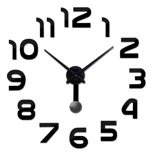 Reloj De Pared 3d 100 X 100 Grande  Con Péndulo 