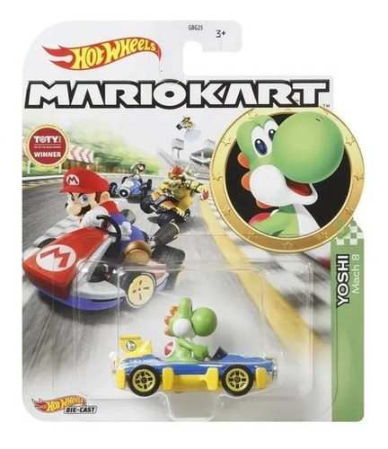 Hot Wheels Mario Kart Yoshi Mach 8