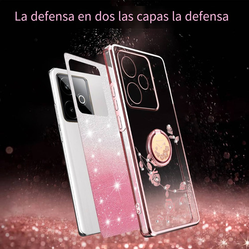 Funda Con Diseño De Flores Brillantes Para Huawei Nova 7i/8i/9/9 Pro/7 Pro/8 Se Con Soporte, A Prueba De Golpes