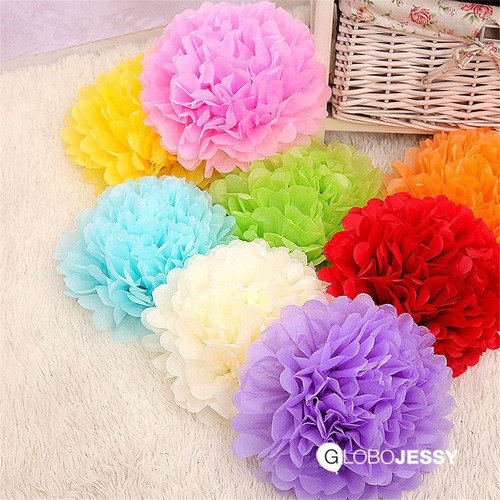 Pompones De Tissue De Diferentes Colores