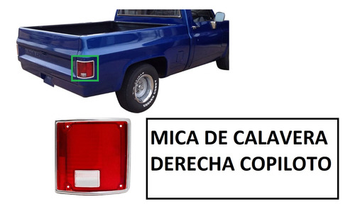 Calavera Mica Trasera Chevrolet Suburban 1988 1989 1990 1991