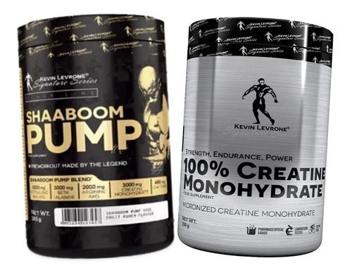 Shaaboom Pump + Creatina 300 Gr Kevin Levrone, Pre Entreno Sabor Fruit Punch + Creatine 300 Gr