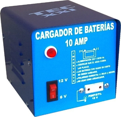 Cargador De Baterias Port. 10 Amp. 6/12v C/salida 12 Volts 