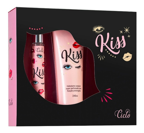 Kit Ciclo Kiss Feminino Hidratante 240ml + Deo Colônia 30ml