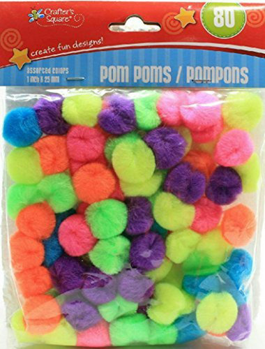 Pompones Multicolores (neón) 80 Uds.