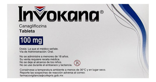 Invokana 100 Mg Caja Con 30 Tabletas