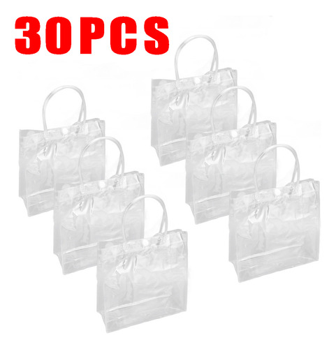 Mini Sacola De Presente De Pvc De 30 Peças Com Alça, Bolsa D