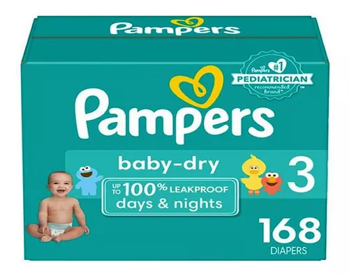  Pampers - Pañales desechables Baby-Dry talla 3, 168