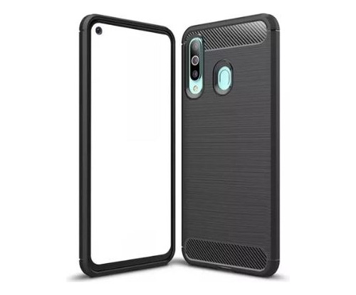 Funda Tpu Carbono Para Samsung Galaxy A60 + Templado 5d