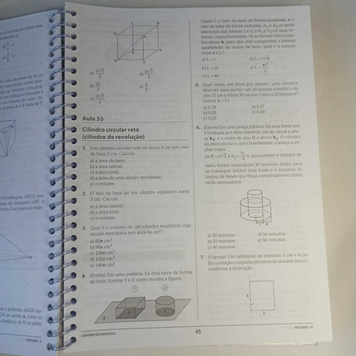 Kit 2 Livros Anglo Sistema De Ensino Terceirão Vol 8 Caderno E Caderno De Exercícios (Usado)