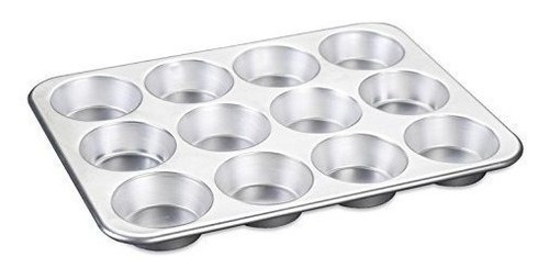 Molde Para Muffins Comerciales De Aluminio Natural Nordico,