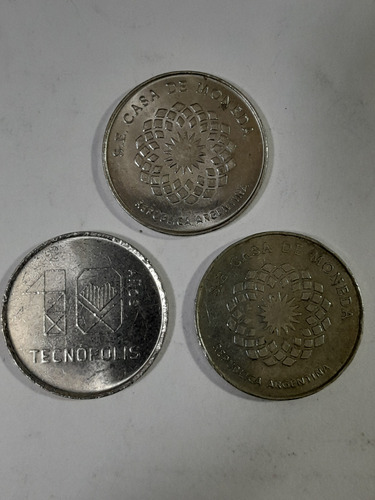 Antiguas Ficha Casa De Moneda Malvinas Y Tecnopolis Lote X 3 (Usado)