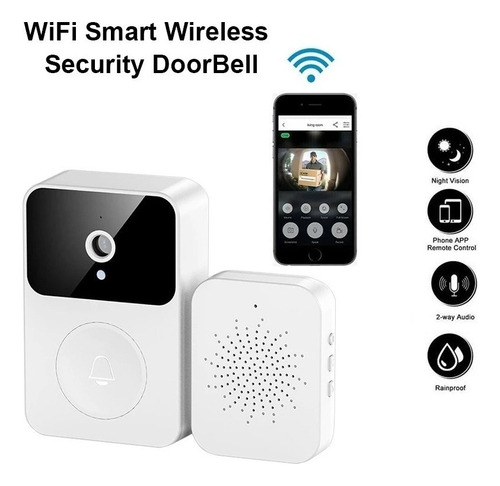 Imagen 1 de 6 de Timbre Wireless Wifi Outdoor Hd Camera Timbre De Puerta
