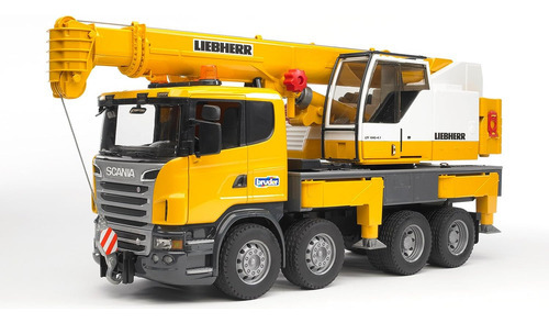 Grúa De Juguete Bruder Scania Serie R Liebherr Luz Y Son [u]