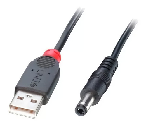 Cable Usb A 2.0 Macho / Plug Dc 2,5mm X 5,5mm 1 Mts Long
