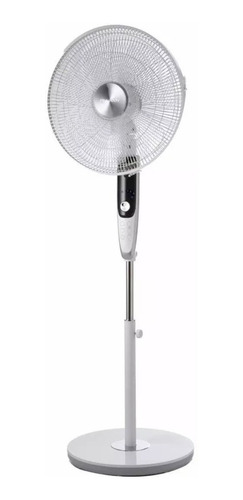Imagen 1 de 1 de Ventilador de pie Peabody PE-BR500 blanco con 7 palas color  transparente de  plástico, 16" de diámetro 220 V