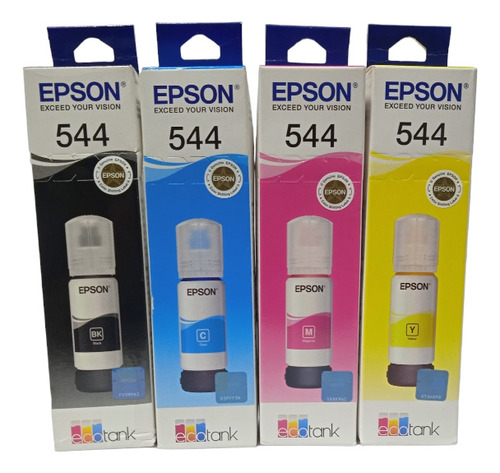 Epson T544 Pack 4 Botella Epson T544 L3110 L3150 L5190 L5290