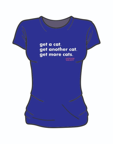 Remera Dama Mujer Gatos Jackson Galaxy Get A Cat