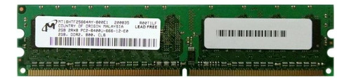 Memória RAM color verde  2GB 1 Micron MT16HTF25664AY-800E1