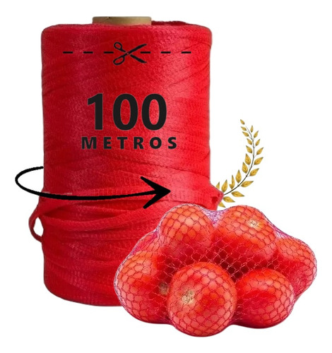 Red Malla Plástica Amarilla 100 Metros Frutas Pelotas Nuez