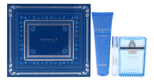 Set De Regalo Perfume Versace Man Eau Fraiche De 3 Piezas Pa