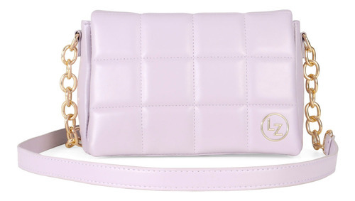 Bolsa Crossbody Para Mujer Lucentzza Acolchado Color Lila