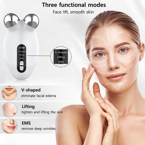 Masajeador Facial Con Microcorriente Ems Para Masaje Con Rod