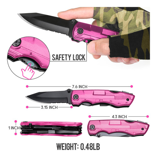 Cuchillo Multiherramienta Oneage Pin-k 20 En 1 Para Mujer Co