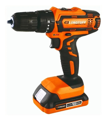 Imagen 2 de 5 de Taladro Percutor Atornillador Inalambrico 18v Litio Lusqtoff