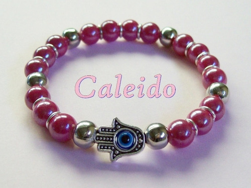 Pulsera De Perlas Jamsa - Mano De Fátima - Hamsa  