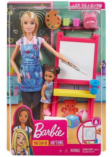 Muñeca Barbie Profesora De Arte Con Accesorios Original