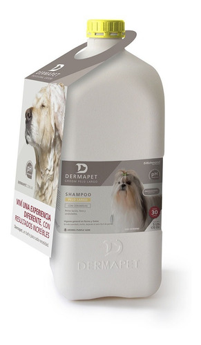 Shampoo Pelo Largo Dermapet 5l + Cepillo Masajeador Perros