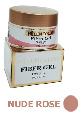 Kit 5 Géis P/ Alongamento Unhas De Gel Fiber Helen Color 20g Cor Nude rose