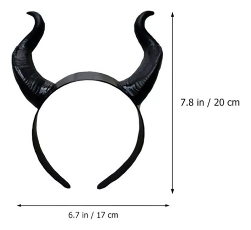 Diadema De Cuernos De Diablo, Color Negro, Cuernos De