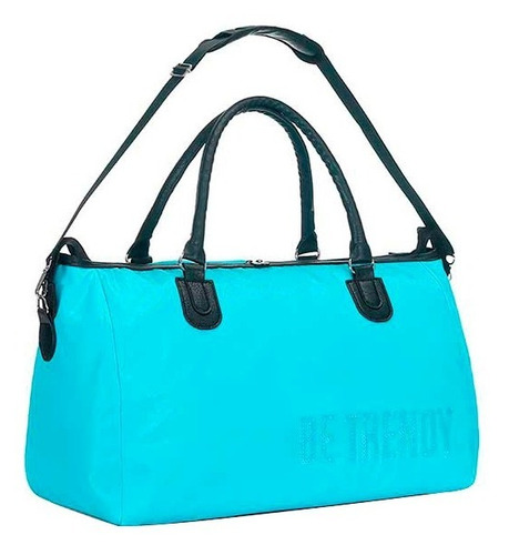 Bolso Deportivo Mujer Reforzado Gym Viaje Entrenamiento Soft Color Celeste