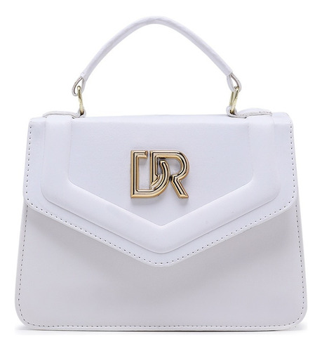 Bolsa Feminina Pequena Transversal Lateral De Ombro E Mão. Cor Branco