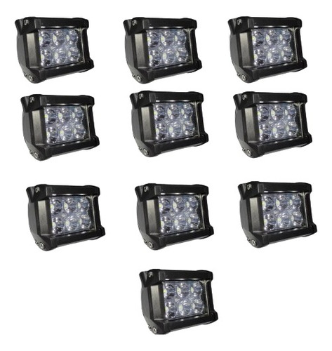 Faro Auxiliar De 6 Led X2 18w 12v-24v Auto Moto Universal