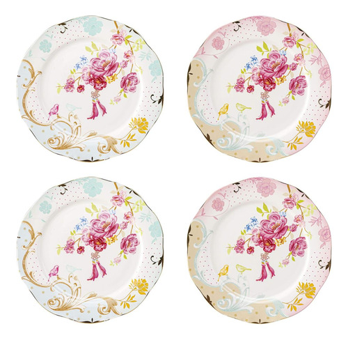 Gracie China Por Coastline Imports Jardin Doiseaux Porcelana