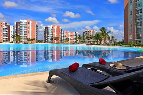 Departamento  Amueblado Y Equipado  En Renta En Dream Lagoons Cancún.