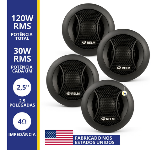 Jogo 4 Alto Falantes 6 Polegadas Onix Hatch 2012 A 2025