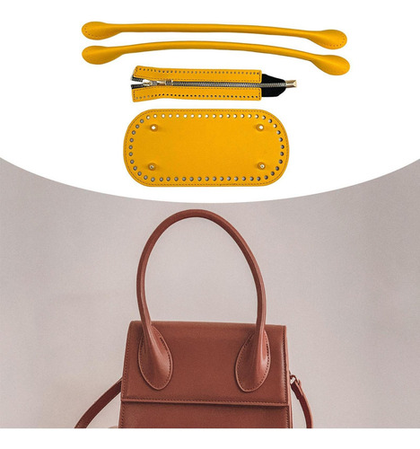 Zz Conjunto De Ganchillo Tejido 3 Uds Bolsa Cojín Base
