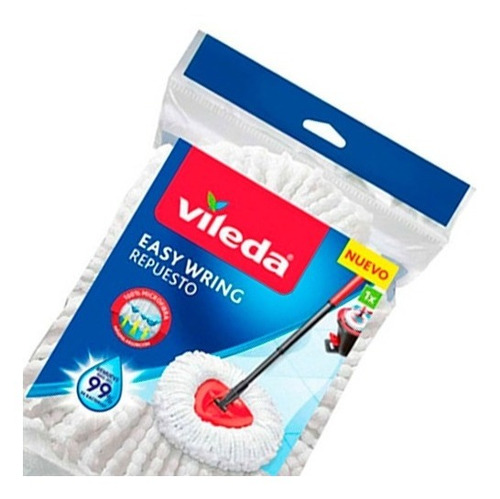 Imagen 4 de 4 de Vileda Easy Wring Repuesto Mopa Lampazo Microfibra Limpieza