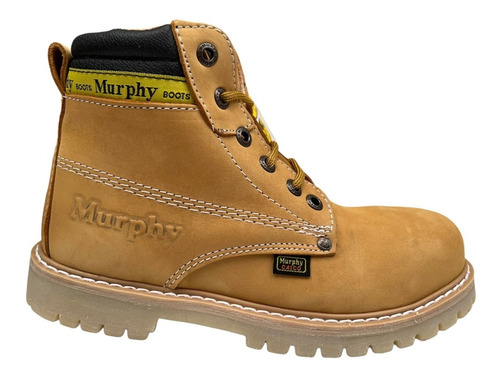 Bota Murphy Cosidas Piel Casco Suela Antiderrapante Calidad