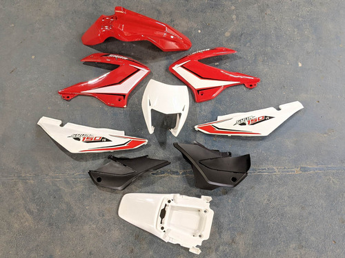 Kit De Plásticos Motomel Skua 150 9 Piezas Color Rojo 