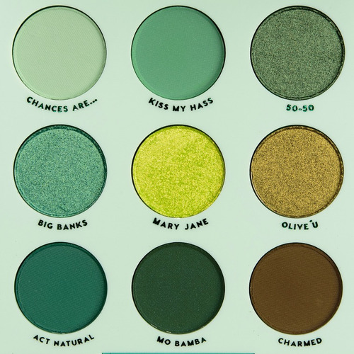 Colourpop Just My Luck Paleta De Sombras Verdes Original Verde