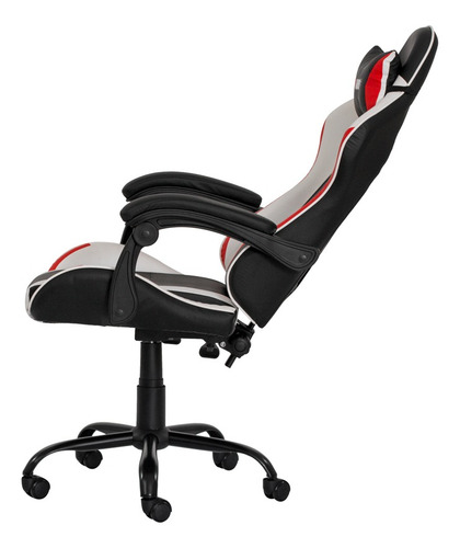 Imagem 5 de 6 de Cadeira Gamer Racer Ii Giratória Preta Com Branco E Vermelho