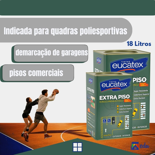 Tinta Eucatex Extra Piso Premium 1 8 L Escolha Cor
