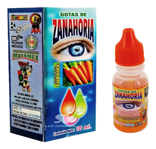 Gotas De Zanahoria De 10ml 1 Pza