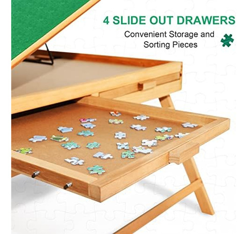 All4jig Mesa De Rompecabezas Portátil Con Patas, 1500 Piezas