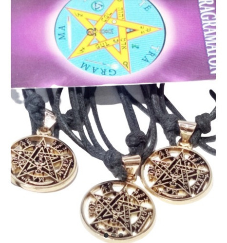 Tetragramaton O Pentagrama 3 Chapa De Oro Precio Especial